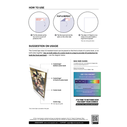 ComicCape - Clear UV Resistant Board